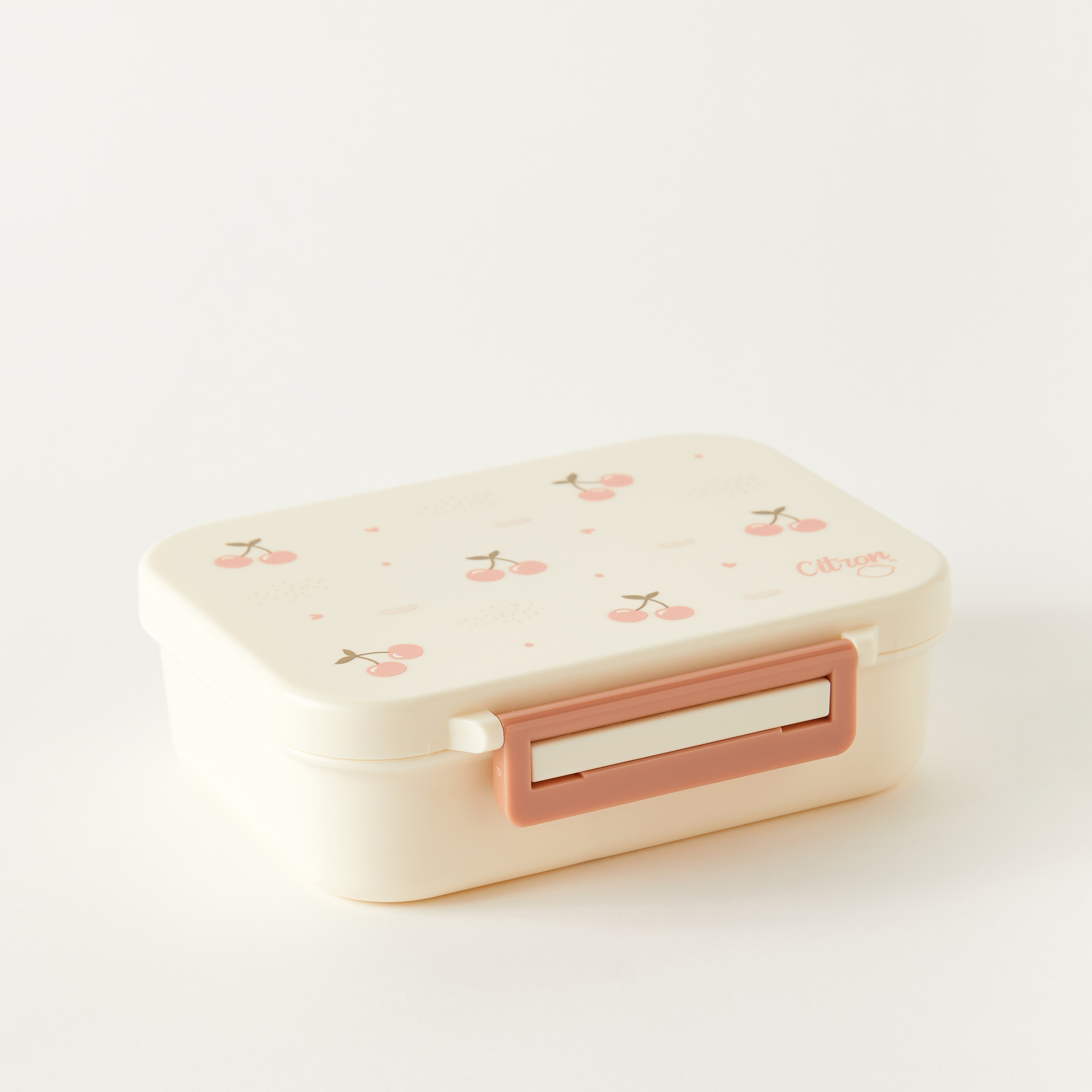 Citron Cherry Print Sectioned Lunch Box with Clip Lock Lid-school-lunchessentials-lunchboxes-image-2