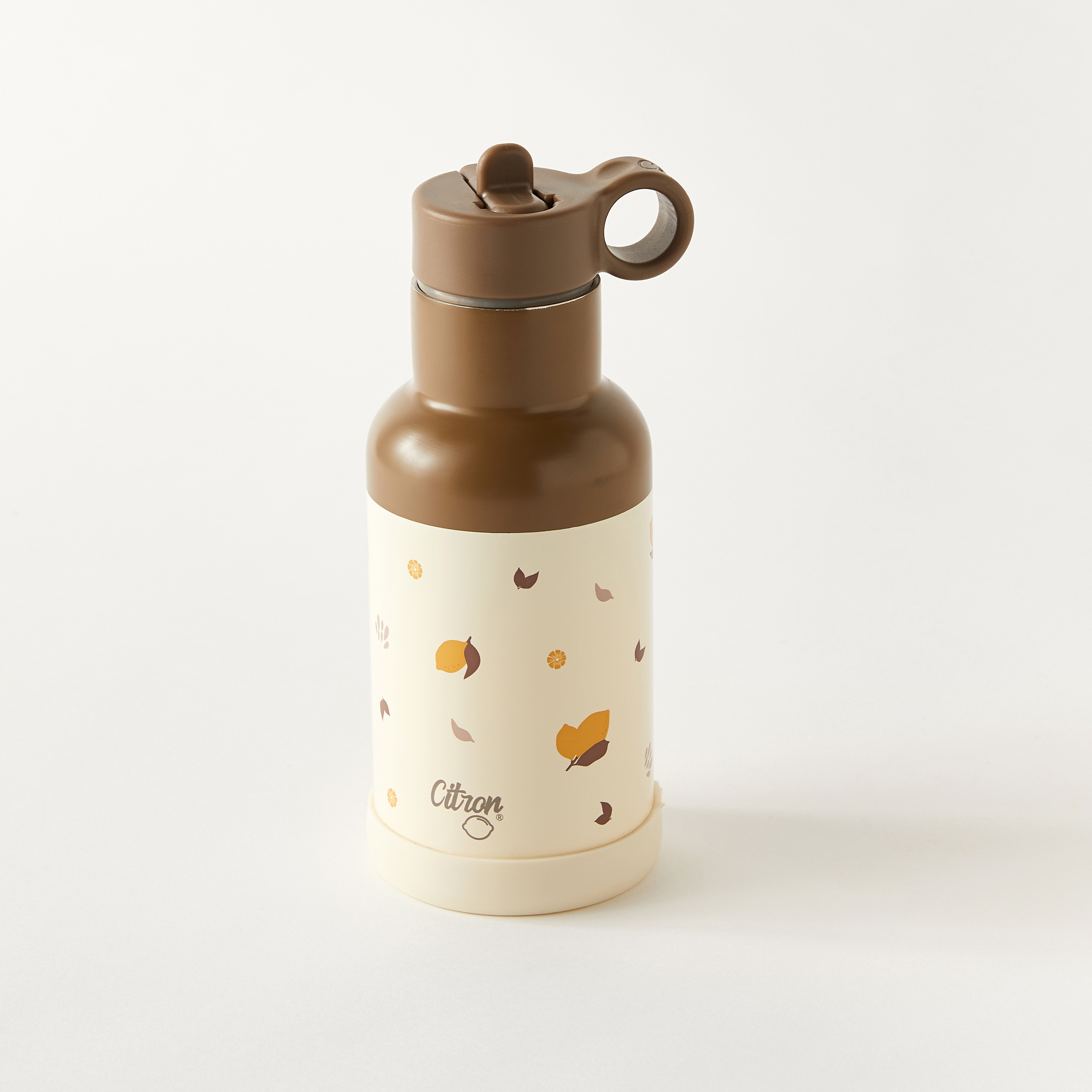 قارورة مياه ستانليس ستيل بطبعات ليمون وغطاء - 350 مل-school-waterbottles-image-2