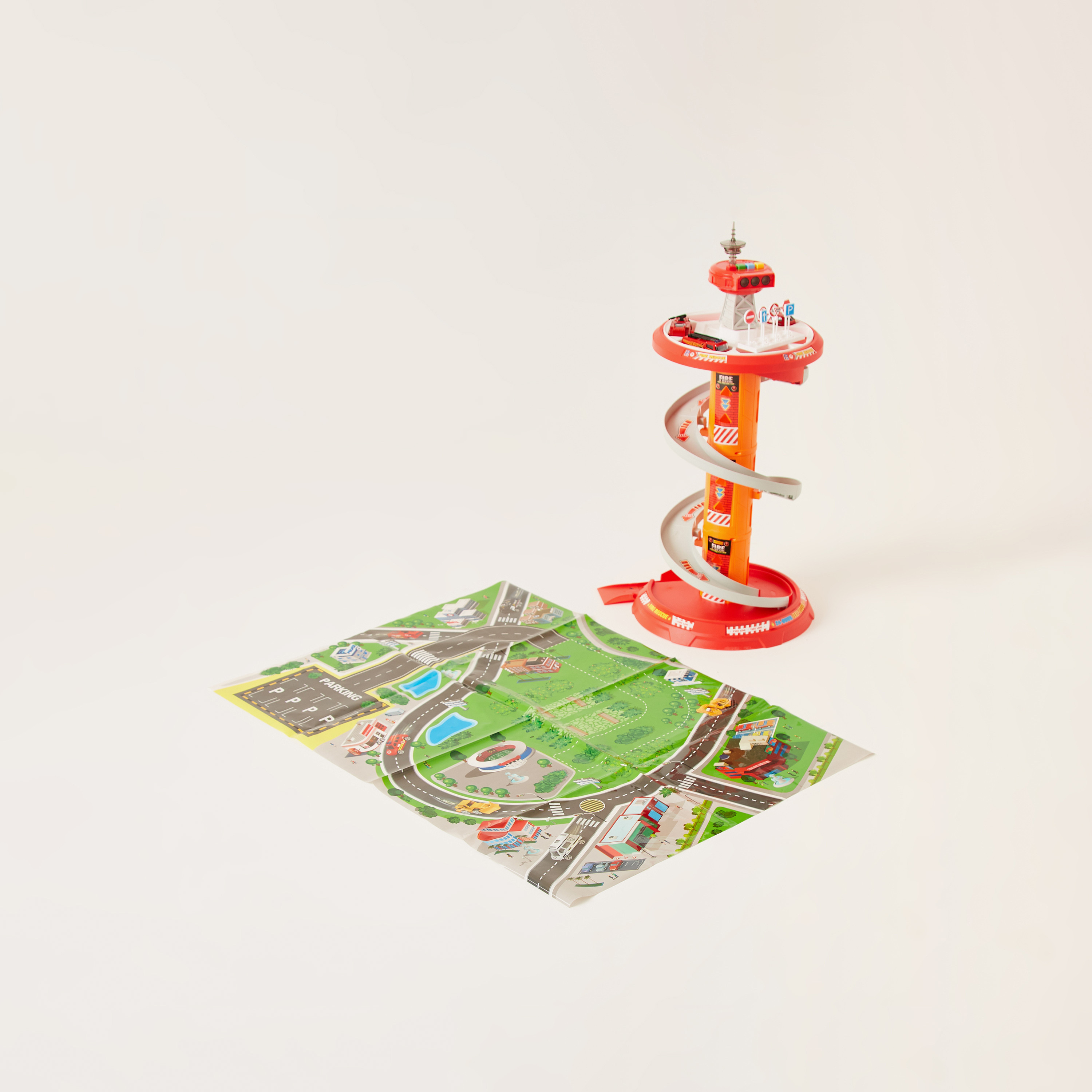 Xiao Bai Cai 26-Piece Circulation Garage Parking Lot Fire Playset-toys-playvehicles-vehicleplaysets-image-6