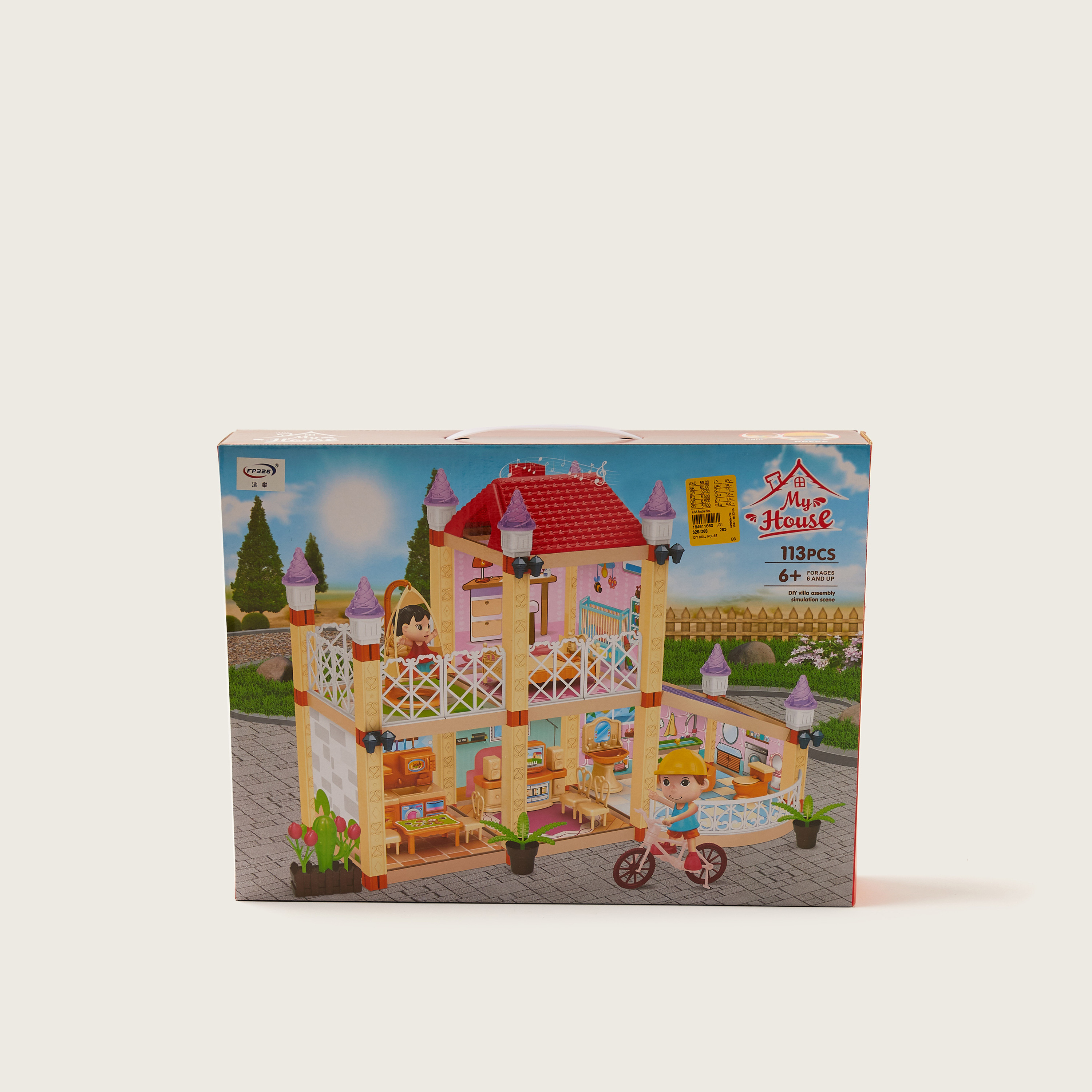 Buy DIY 113 Piece Doll House Playset Online Mothercare Bahrain