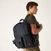 Lee Cooper Solid Backpack with Buckle Straps and Zip Closure-Men%27s Backpacks-thumbnail-0
