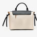 Celeste Monogram Satchel Bag with Snap Button Closure and Detachable Strap-Women%27s Handbags-thumbnailMobile-4