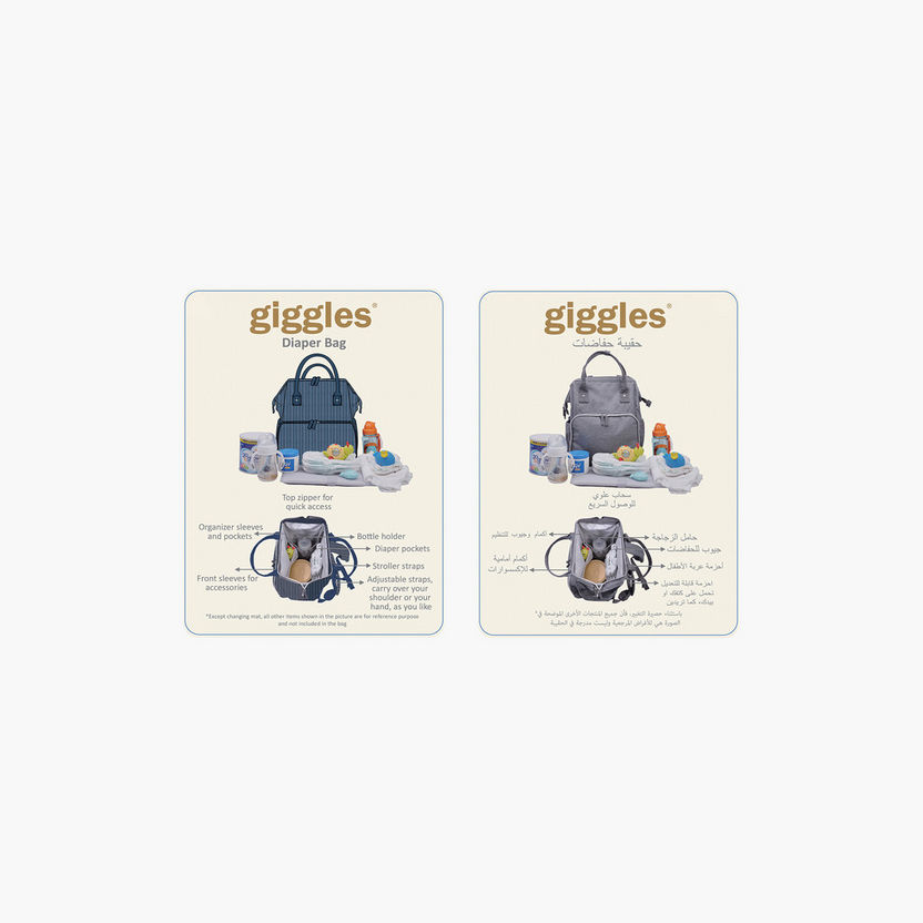 Giggles Printed Diaper Bag with Adjustable Shoulder Straps-Diaper Bags-image-8