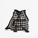 Missy Houndstooth Embroidered Bucket Bag with Drawstring Closure-Women%27s Handbags-thumbnail-1