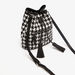 Missy Houndstooth Embroidered Bucket Bag with Drawstring Closure-Women%27s Handbags-thumbnail-4