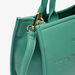 Haadana Embossed Tote Bag with Detachable Strap and Zip Closure-Women%27s Handbags-thumbnail-3