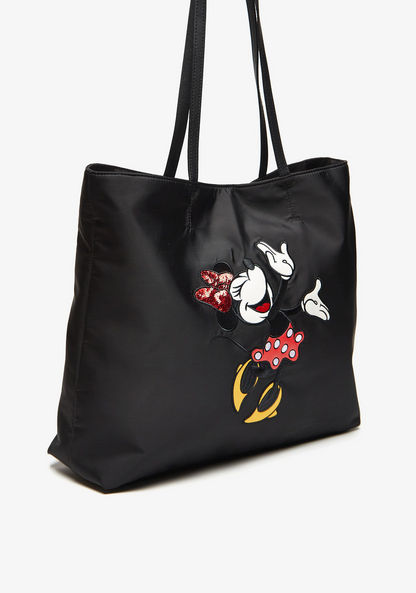 Missy - Disney Minnie Mouse Embroidered Shopper Bag with Double Handle
