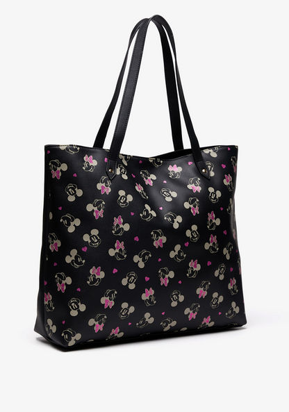 Missy - Disney Minnie Mouse Printed Shopper Bag with Double Handle