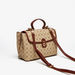 Elle Monogram Printed Satchel Bag with Grab Handle and Detachable Strap-Women%27s Handbags-thumbnail-2