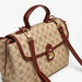 Elle Monogram Printed Satchel Bag with Grab Handle and Detachable Strap-Women%27s Handbags-thumbnail-3