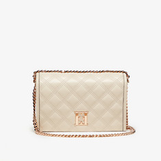 Elle Quilted Crossbody Bag with Chain Strap and Magnetic Closure