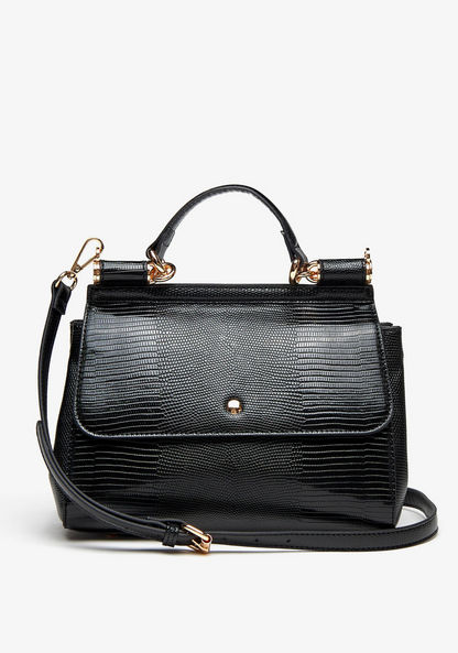 Jane Shilton Textured Satchel Bag with Grab Handle and Detachable Strap-Women%27s Handbags-image-1
