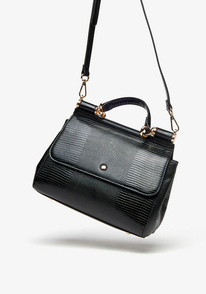 Jane Shilton Textured Satchel Bag with Grab Handle and Detachable Strap-Women%27s Handbags-image-2