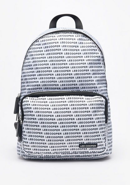 Lee Cooper Printed Backpack with Zip Closure and Adjustable Shoulder Straps-Women%27s Backpacks-image-1