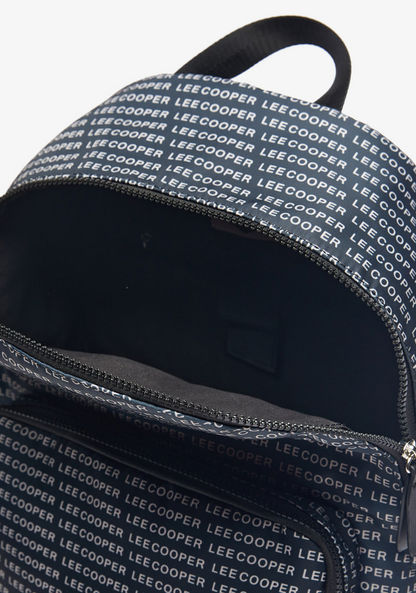 Lee Cooper Printed Backpack with Zip Closure and Adjustable Shoulder Straps-Women%27s Backpacks-image-6