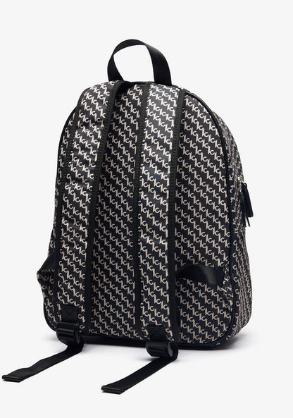 Lee Cooper Printed Backpack with Zip Closure and Adjustable Shoulder Straps-Women%27s Backpacks-image-2