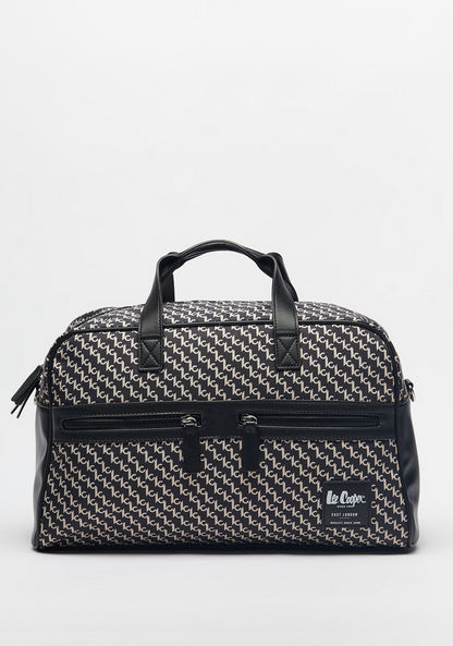 Lee Cooper Printed Bowler Bag with Adjustable Strap and Zip Closure-Women%27s Handbags-image-0