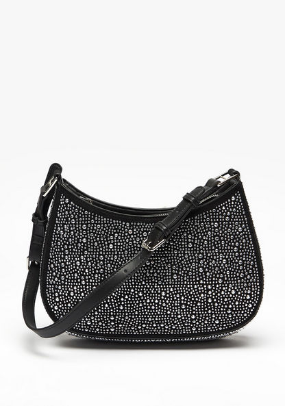 Celeste Embellished Shoulder Bag with Adjustable Strap-Women%27s Handbags-image-2