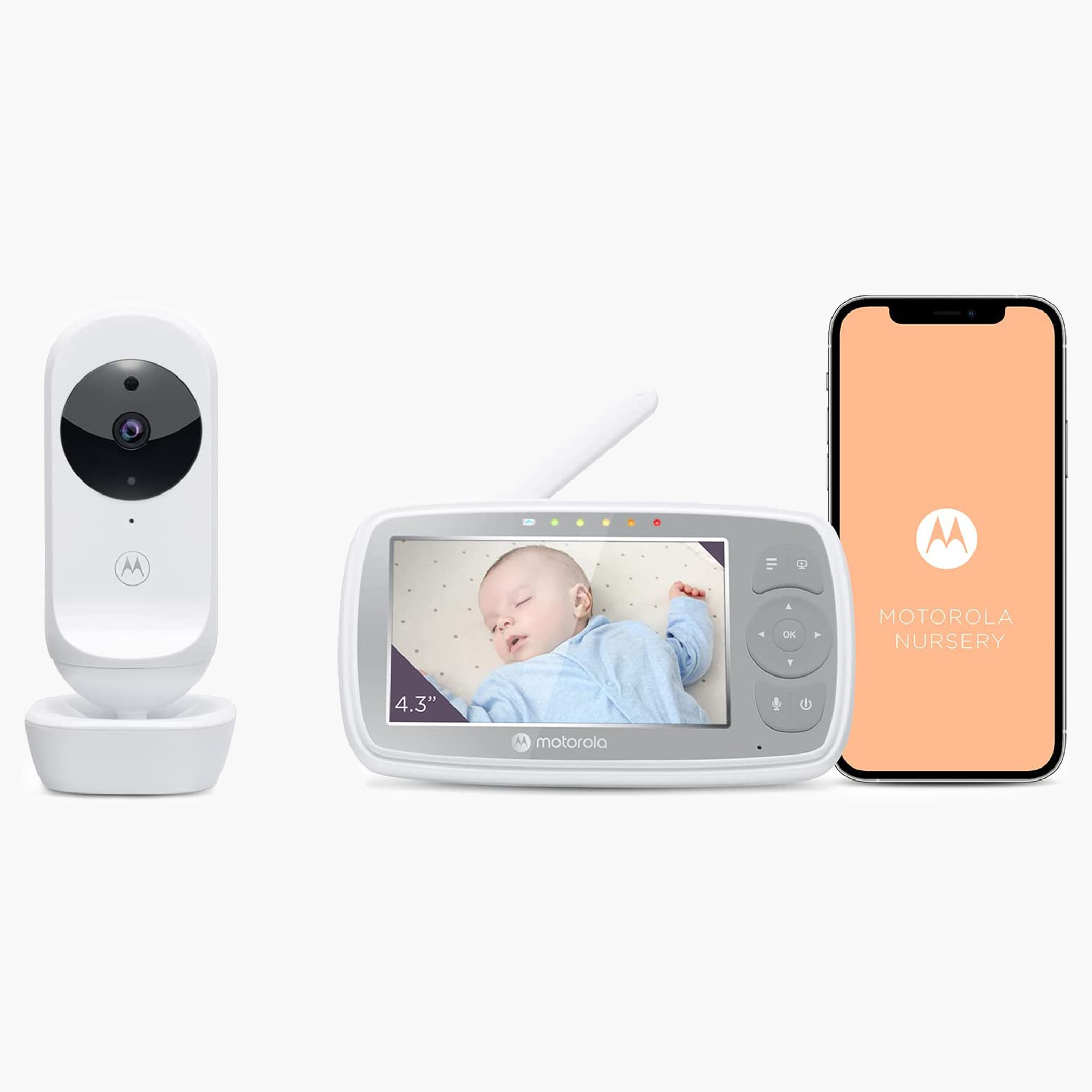 جهاز مراقبة الطفل بالفيديو مع اتصال واي فاي من موتورولا - ٤.٣ بوصة-baby-healthandsafety-babymonitors-image-2
