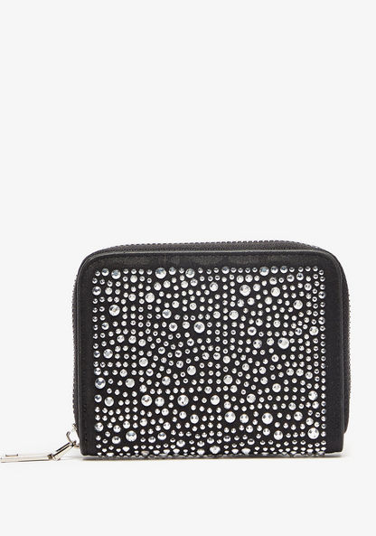 Celeste Embellished Zip Around Wallet-Wallets & Clutches-image-0