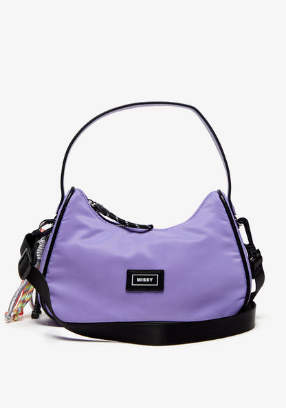 Missy Solid Shoulder Bag with Zip Closure-Women%27s Handbags-image-0