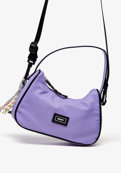 Missy Solid Shoulder Bag with Zip Closure-Women%27s Handbags-image-1