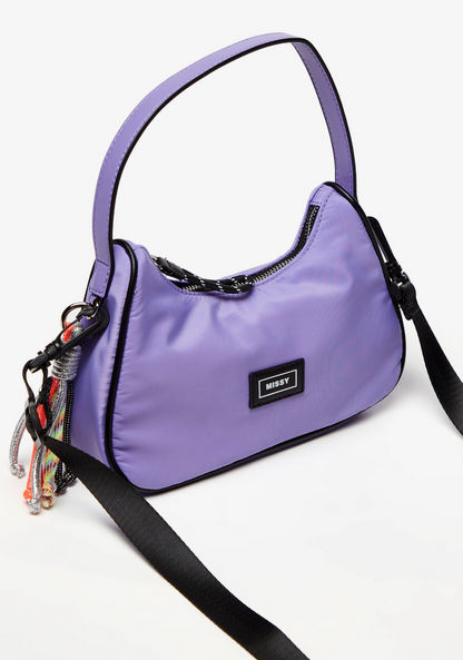 Missy Solid Shoulder Bag with Zip Closure-Women%27s Handbags-image-3