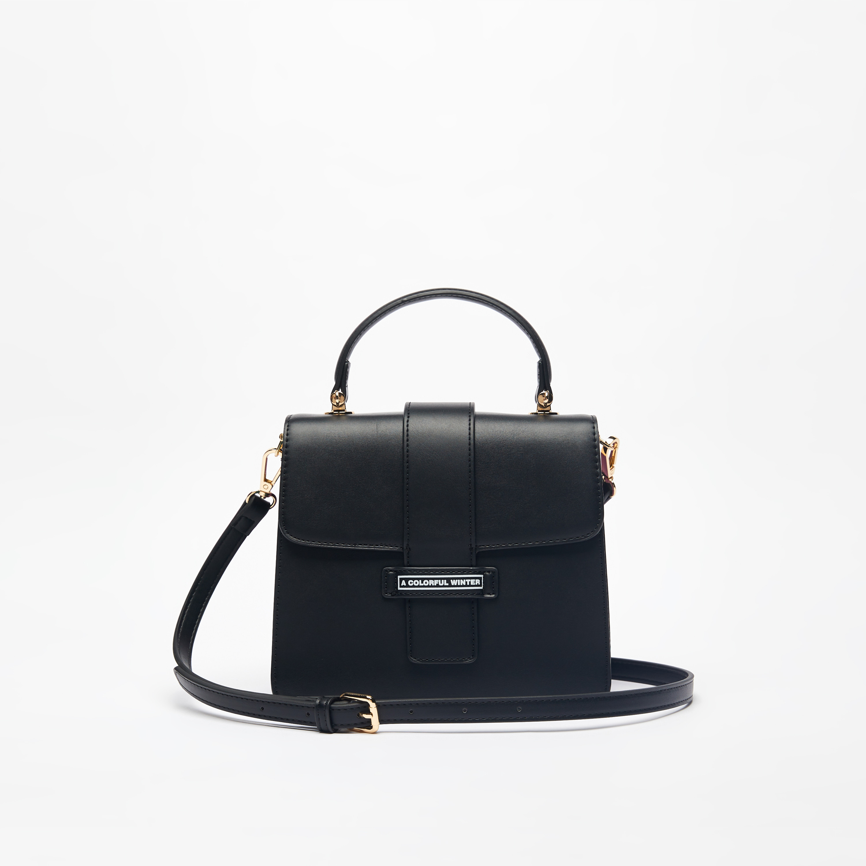 Missy Satchel Bag with Detachable Strap and Button Closure-women-bagsandwallets-handbags-image-1