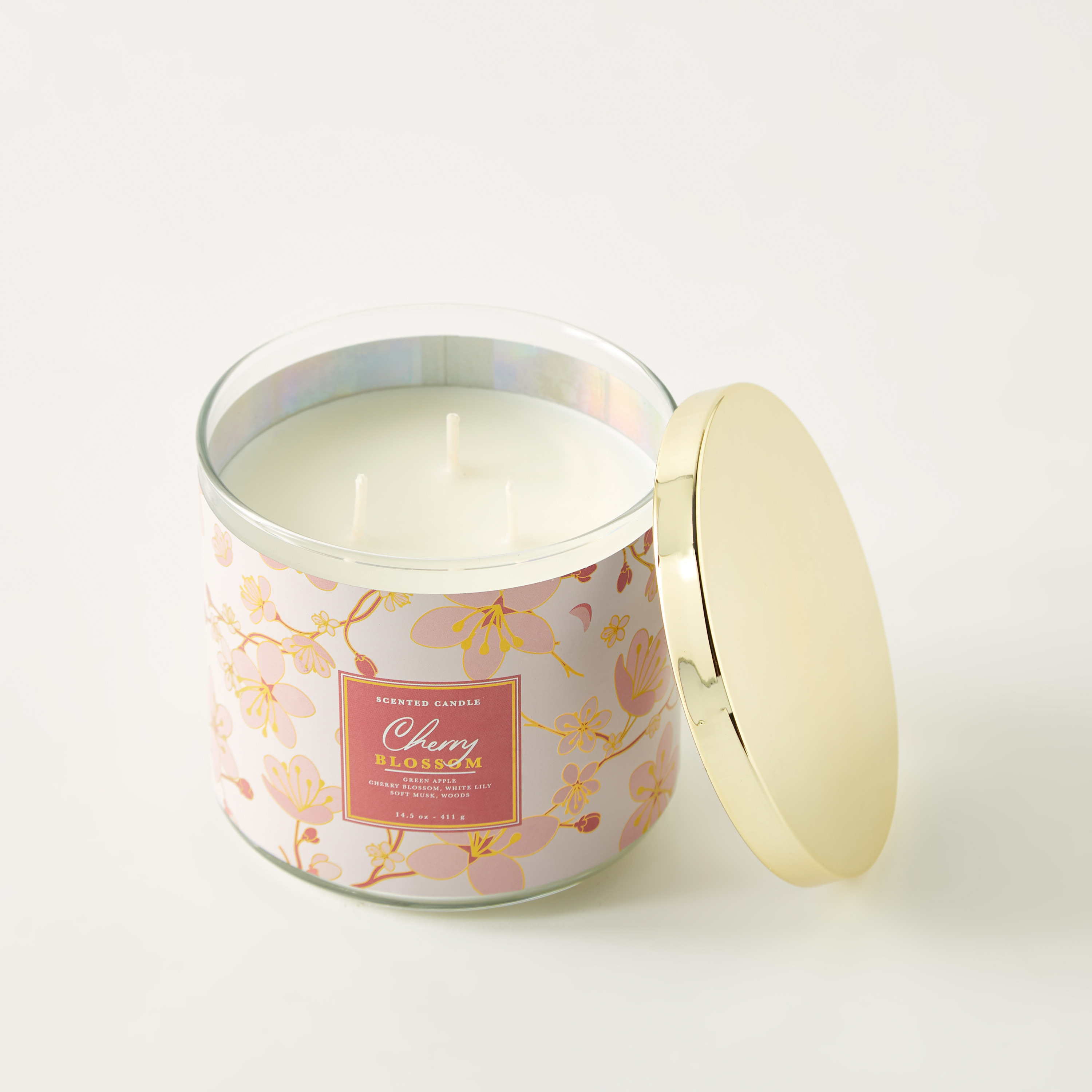 جرة شموع 3 فتلات شيري بلسوم برائحة الأزهار - 411 جرام-household-homefragrance-candles-image-1