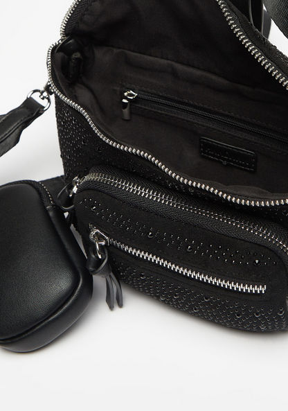 Haadana Embellished Crossbody Bag with Coin Purse Charm-Women%27s Handbags-image-7