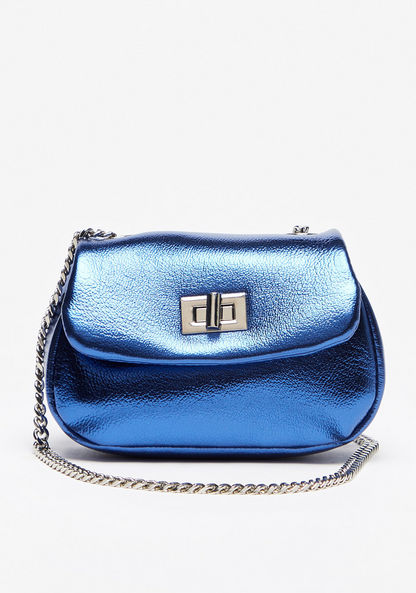 Missy Solid Crossbody Bag with Chain Strap-Women%27s Handbags-image-0