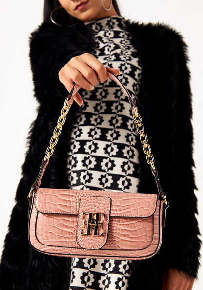 Elle Textured Shoulder Bag-Women%27s Handbags-image-0
