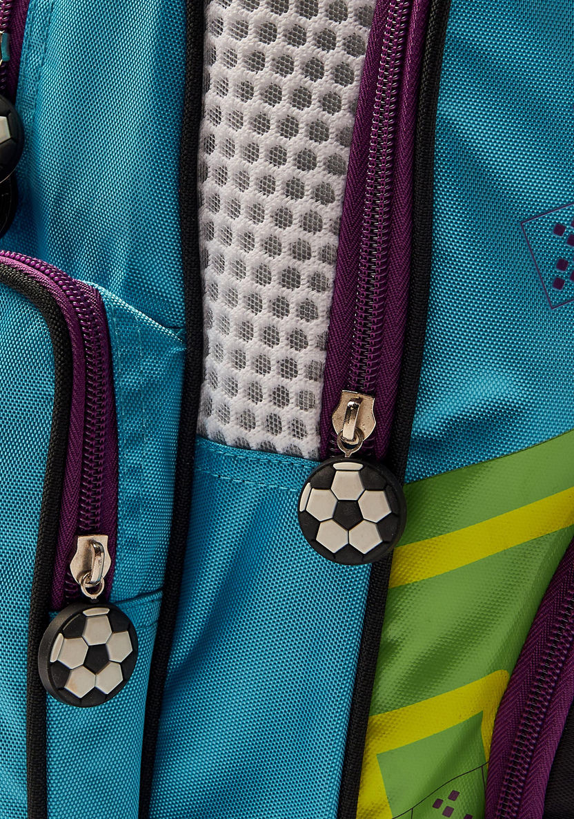 FWC FIFA Print Backpack with Zip Closure and Adjustable Straps-Backpacks-image-2