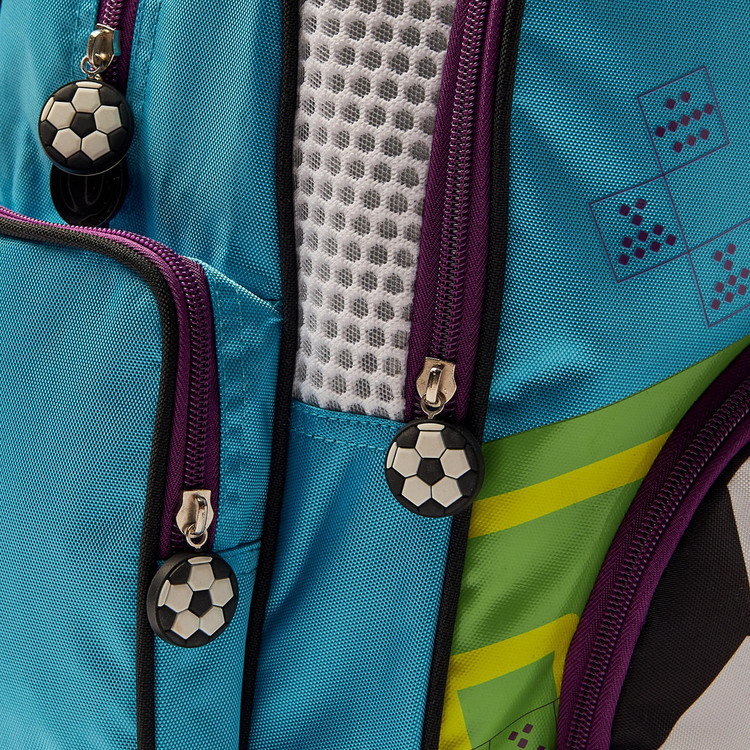 FWC FIFA Print Backpack with Zip Closure and Adjustable Straps