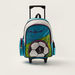 FWC FIFA Print Trolley Backpack with Zip Closure and Retractable Handle-Trolleys-thumbnail-0