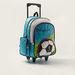 FWC FIFA Print Trolley Backpack with Zip Closure and Retractable Handle-Trolleys-thumbnail-1