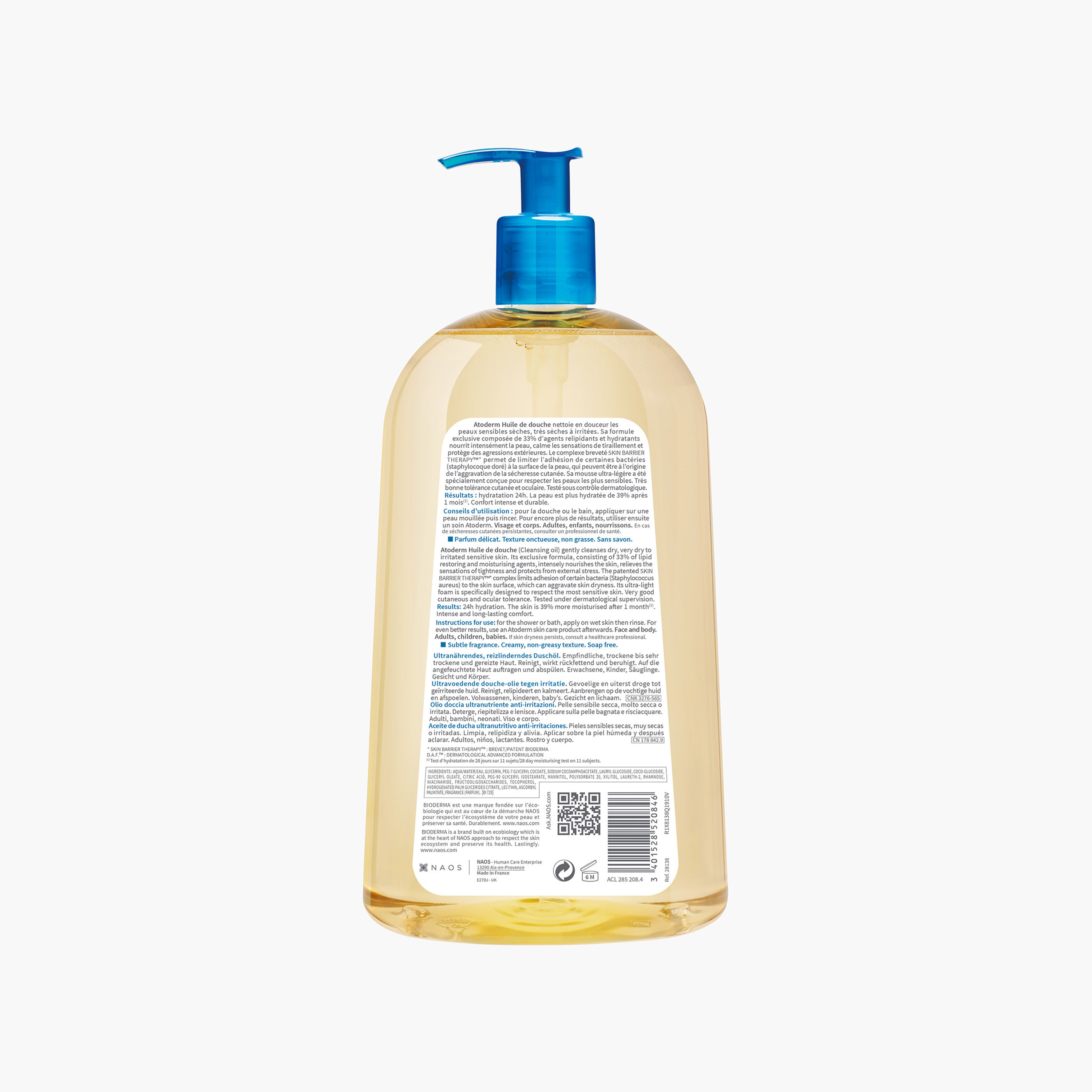 Bioderma Atoderm Ultra-Nourishing Cleansing Oil - 1 L-beautyandpersonalcare-bathandbody-bathandshower-bodywash-image-2