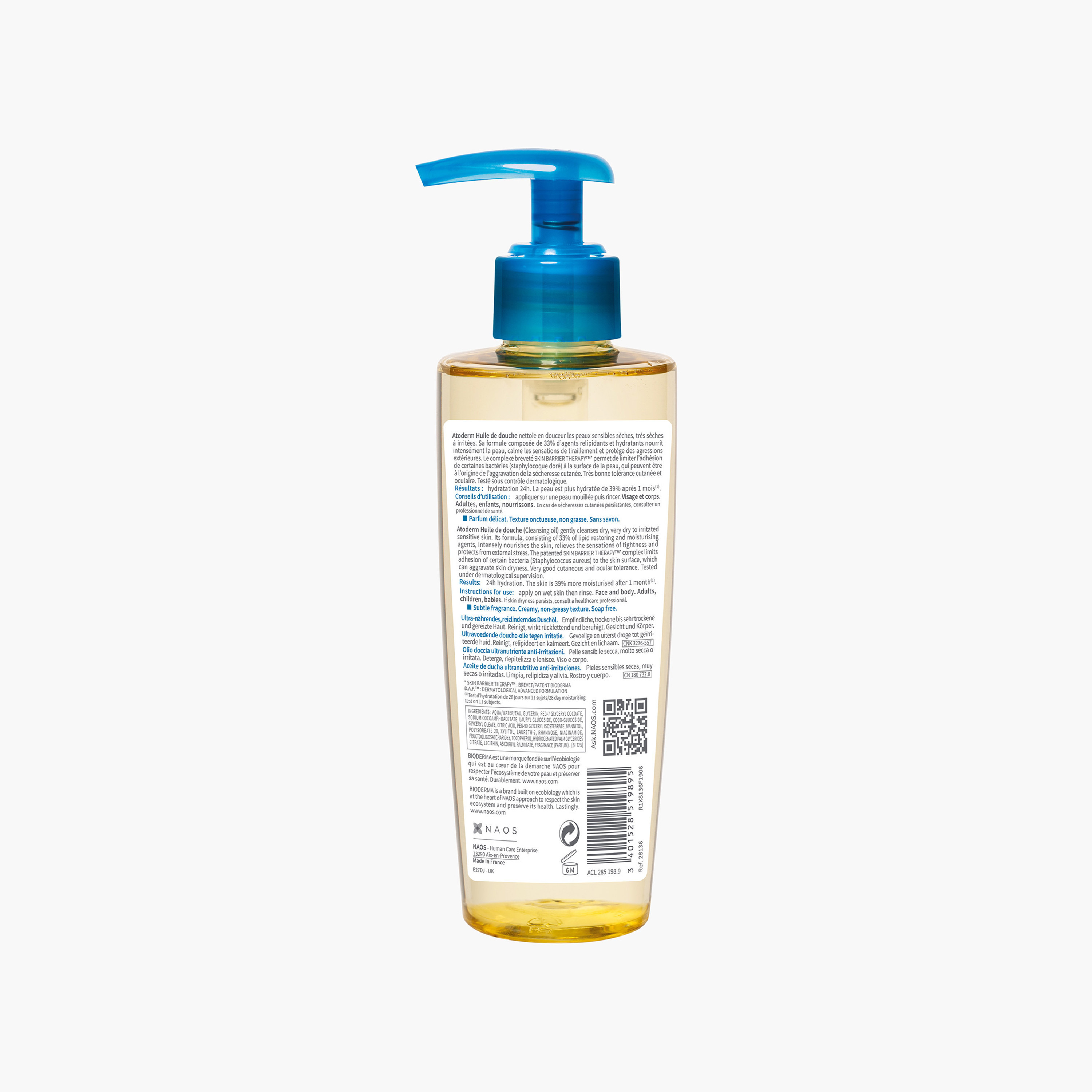 Bioderma Atoderm Ultra-Nourishing Cleansing Oil - 200 ml-beautyandpersonalcare-bathandbody-bathandshower-bodywash-image-2