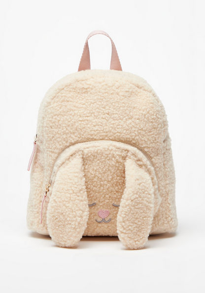Little Missy Dog Textured Backpack with Ear Appliques-Girl%27s Backpacks-image-0