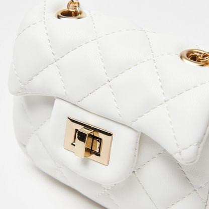 Little Missy Textured Crossbody Bag with Twist and Lock Closure-Girl%27s Bags-image-3