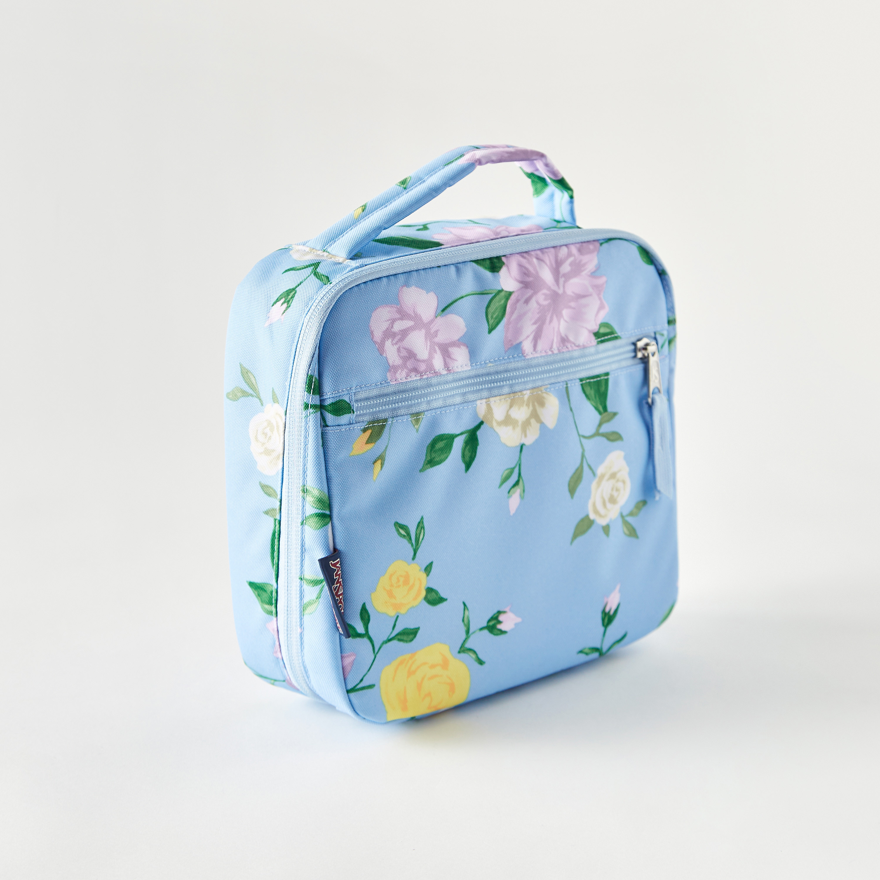 Jansport Floral Print Lunch Bag with Handle and Zip Closure-school-lunchessentials-lunchbags-image-2