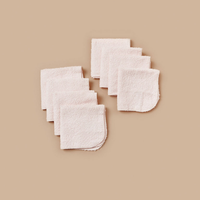 Juniors 8-Piece Textured Washcloth Set - 23x23 cms-Towels and Flannels-image-0