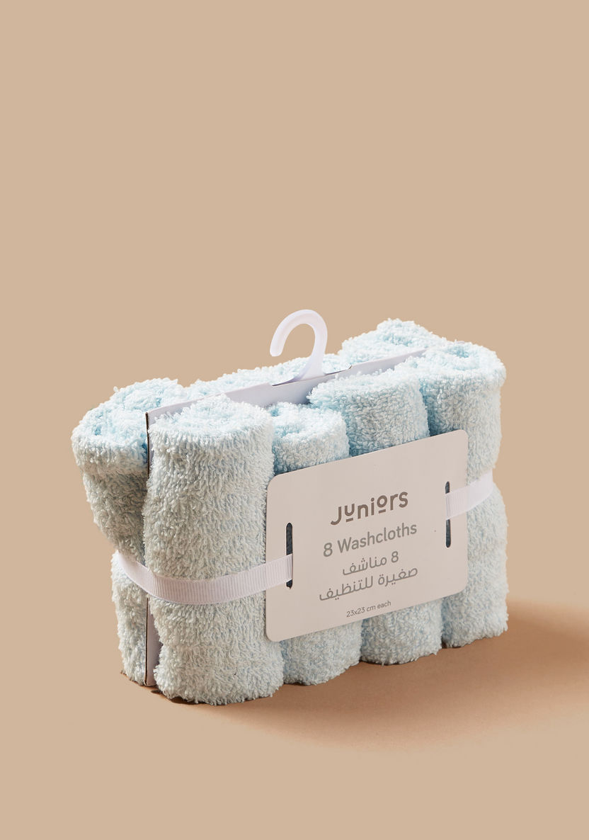 Juniors 8-Piece Textured Washcloth Set - 23x23 cms-Towels and Flannels-image-4