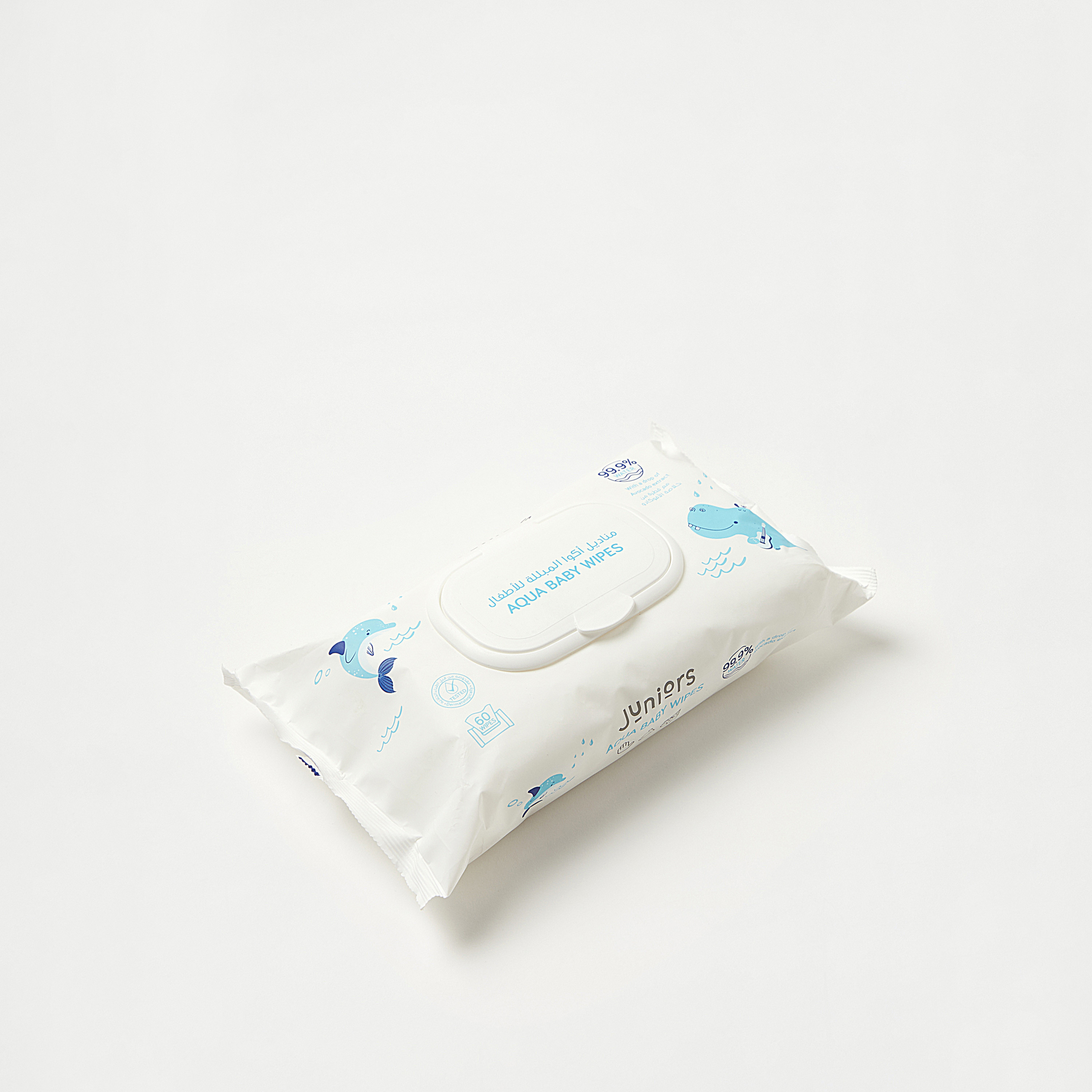 Juniors Aqua Baby Wipes - 240 Sheets-baby-diapering-babywipes-image-6