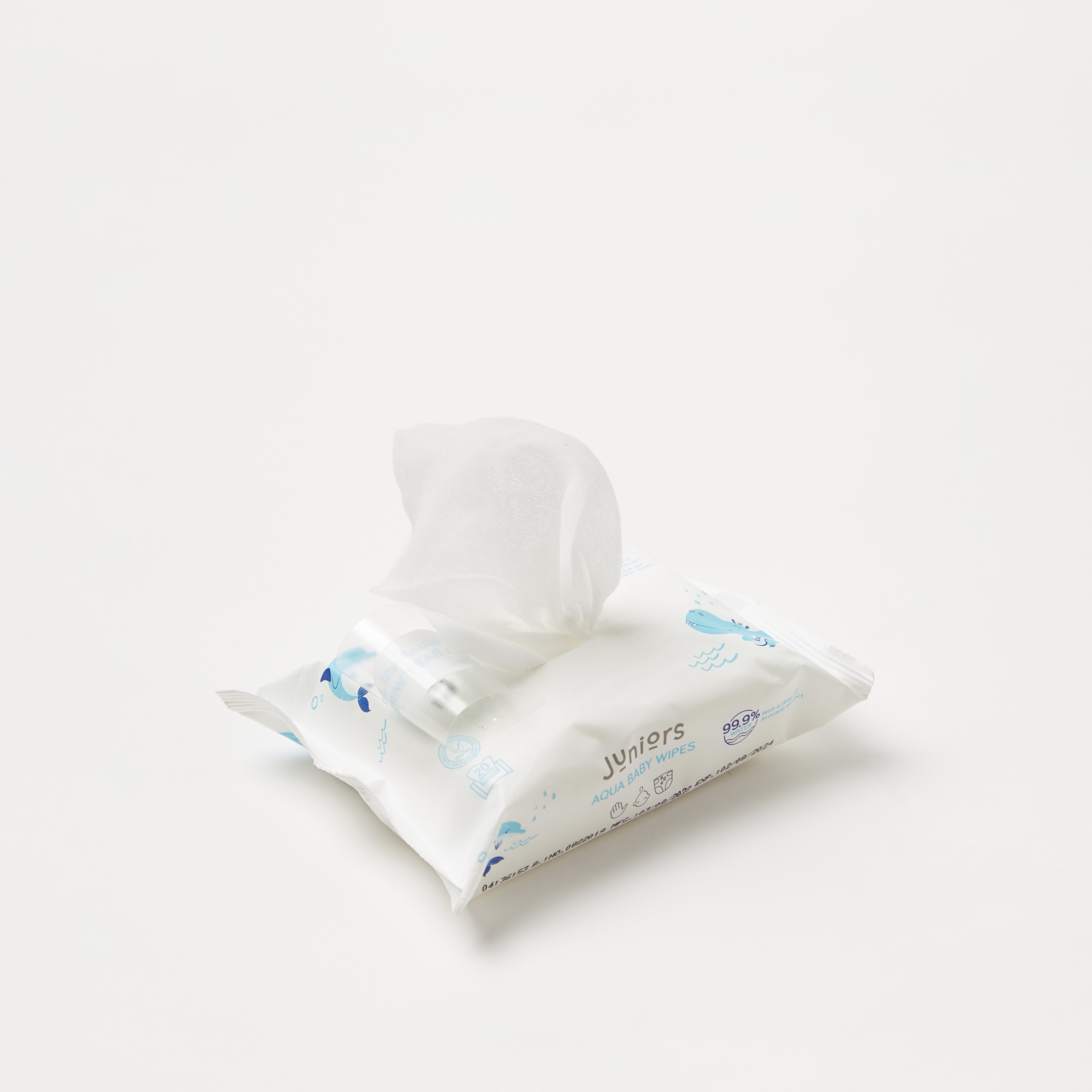 Juniors Aqua Baby Wipes Travel Pack - 80 Sheets-baby-diapering-babywipes-image-7