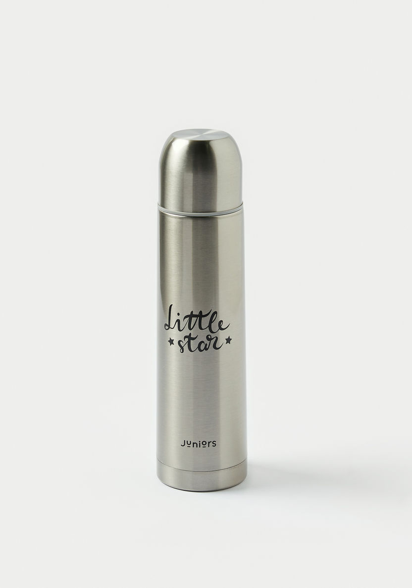 Juniors Typographic Print Thermos Flask with Screw Lid - 750 ml-Accessories-image-0