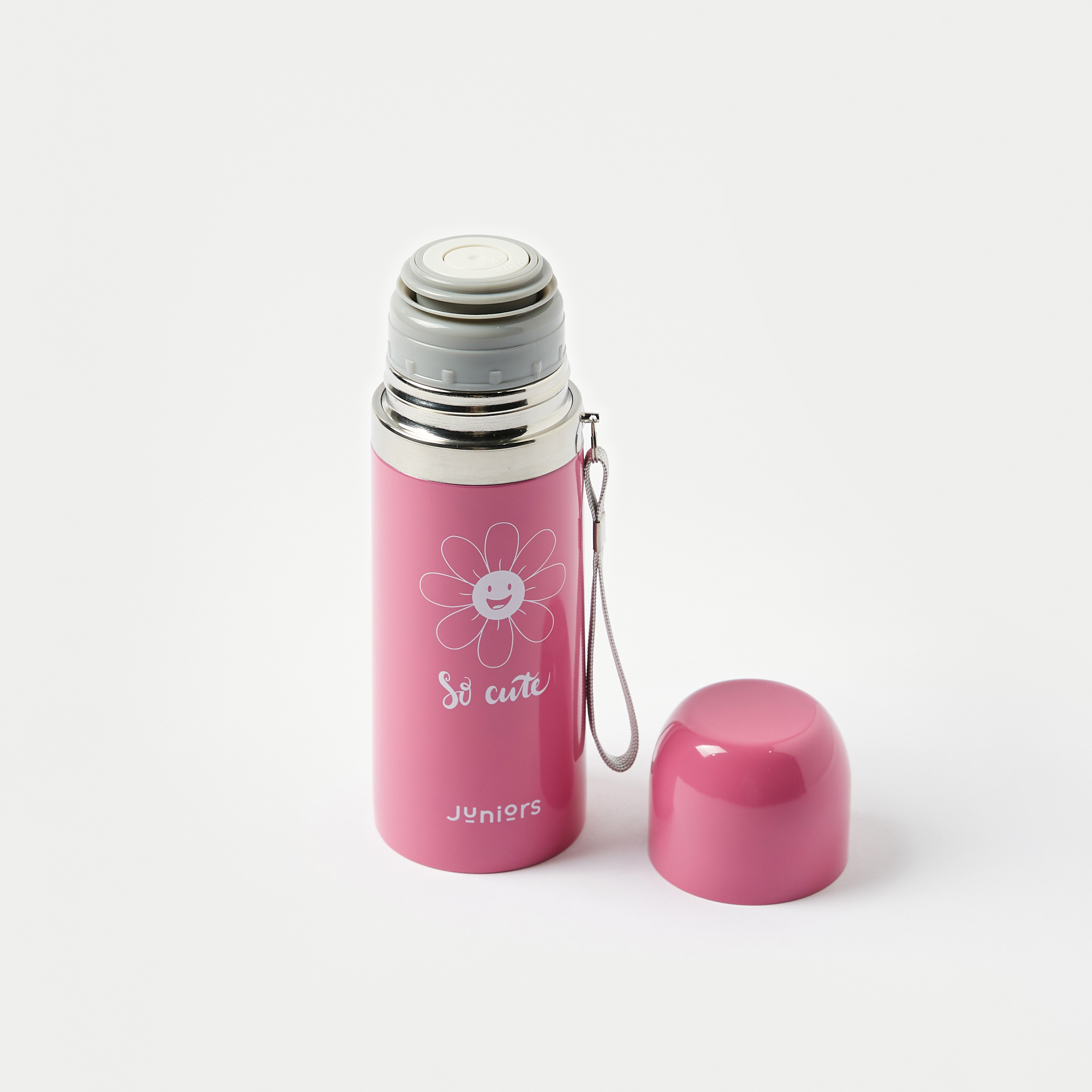 Juniors Flower Print Thermos Flask with Screw Lid - 350 ml-baby-feeding-accessories-image-2