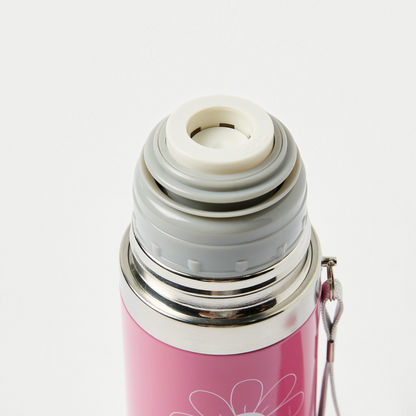 Juniors Flower Print Thermos Flask with Screw Lid - 350 ml-Accessories-image-2