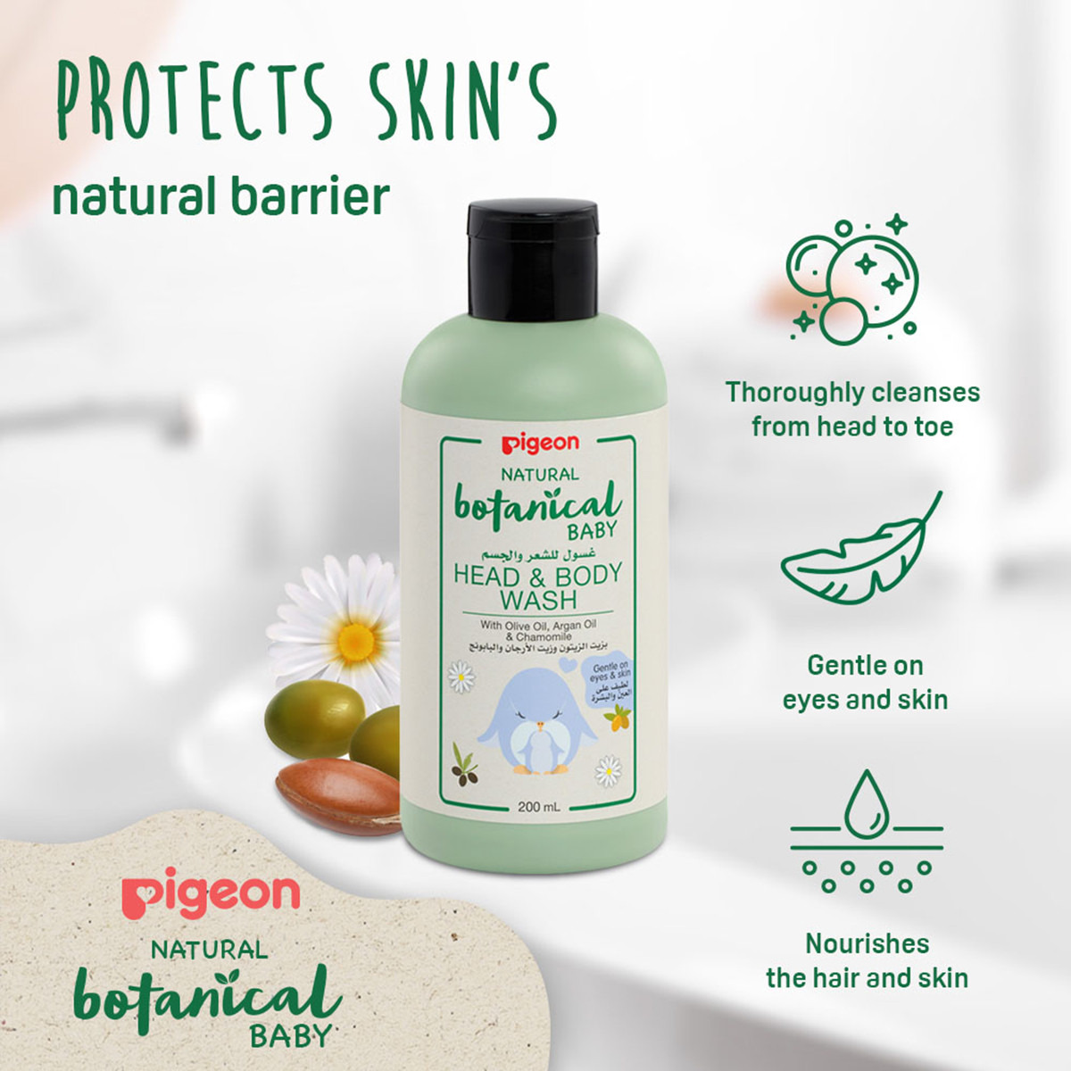 Pigeon Natural Botanical Baby Head and Body Wash - 200 ml-baby-bathandcare-hairbodyskincare-image-4