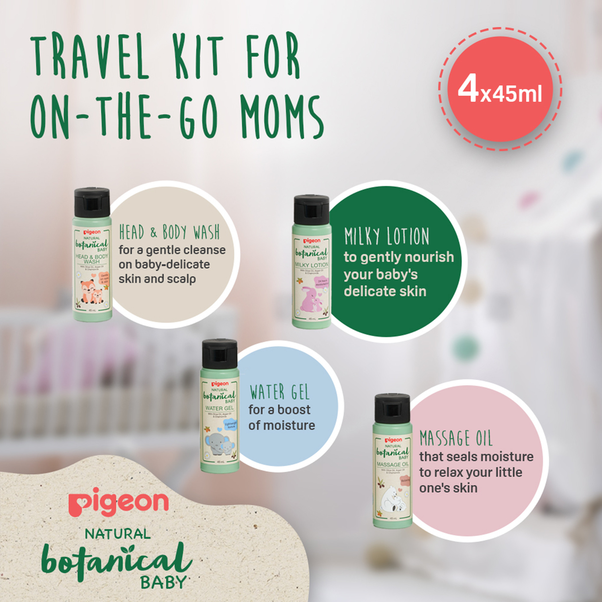 Pigeon 4-Piece Natural Botanical Baby Bath Travel Set-baby-bathandcare-hairbodyskincare-image-4